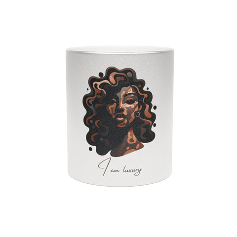 Silver Metallic “I am Luxury” Mug