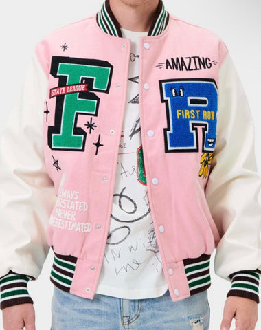 Pink Letterman Varsity Jacket (SHIPS 11/1)